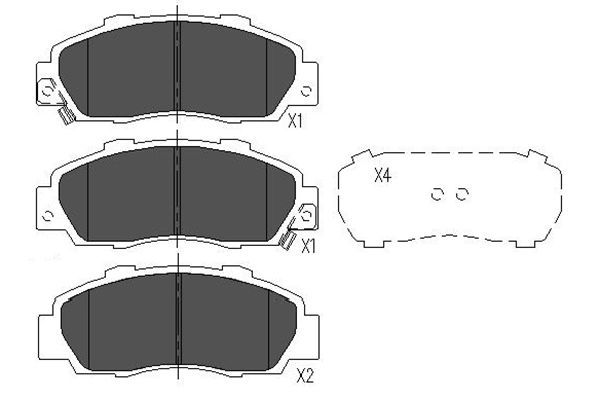 KAVO PARTS Комплект тормозных колодок, дисковый тормоз KBP-2002